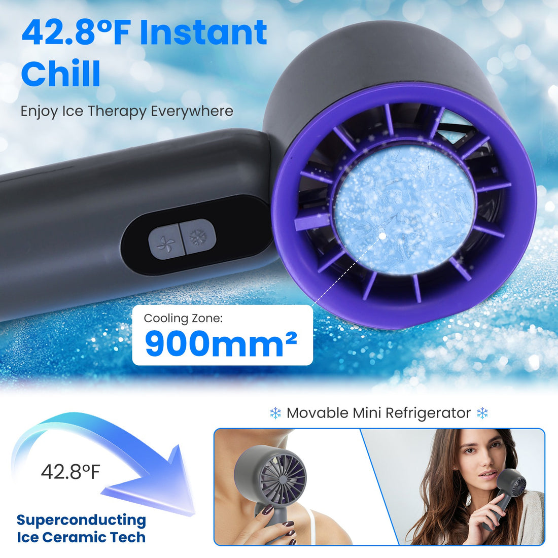 Pocket Breeze — Handheld Turbo Fan with Ice Cooling