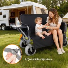 Haul & Settle — 3-in-1 Folding Wagon with Bench & Table