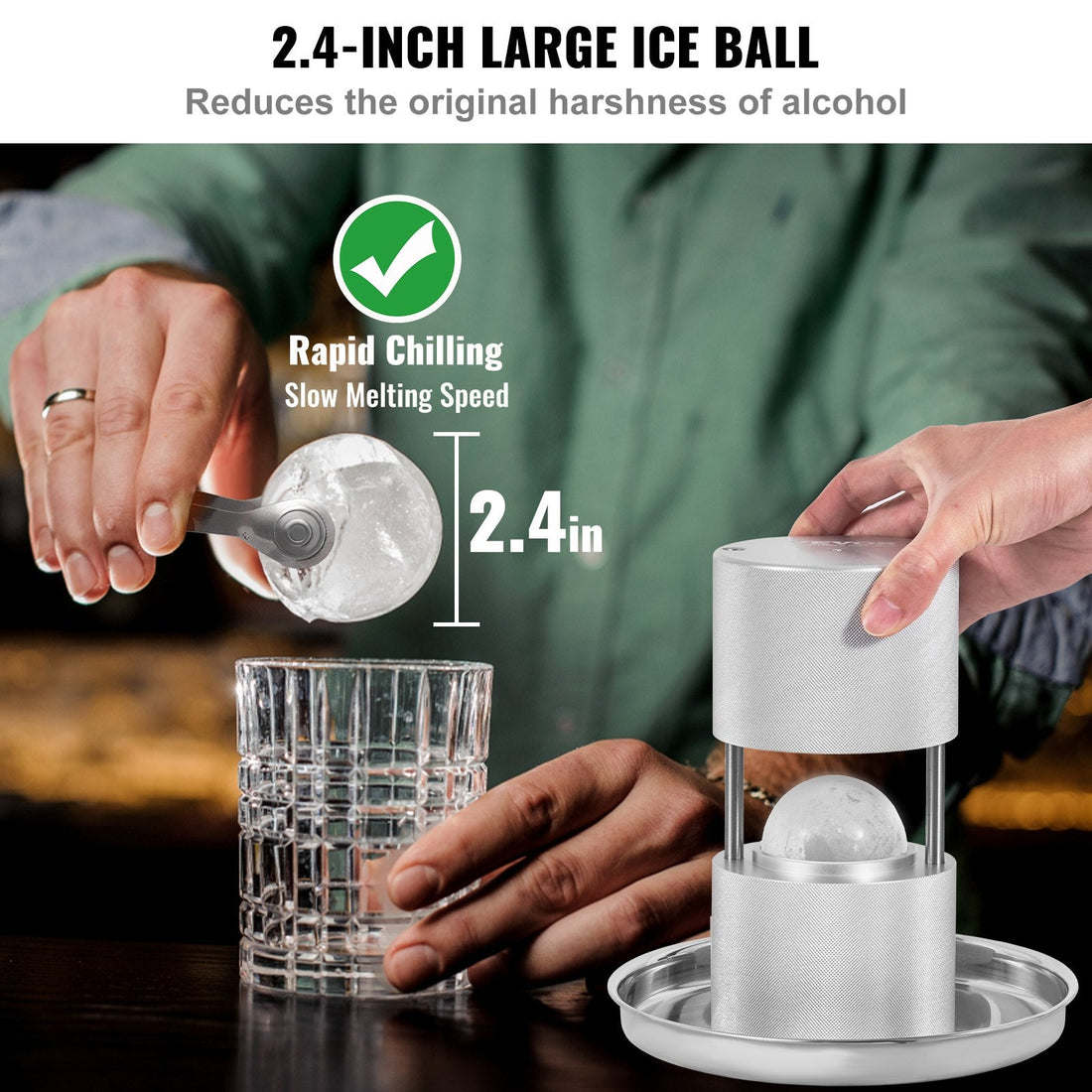 Sphere Press — Aircraft-Aluminum Ice Ball Maker