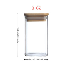 Spice Set — Square Glass Seasoning Jars, Set of 24