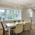 Candle Glow — Six-Arm Gold Chandelier
