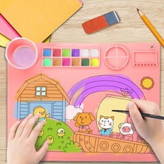 Studio Mat — Silicone Painting Surface with Bowls