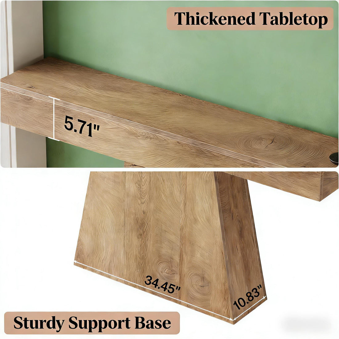 Quiet Entry — Sleek Wood Console Table