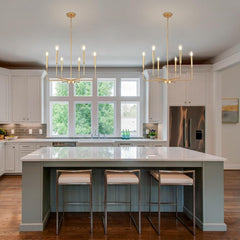 Candle Glow — Six-Arm Gold Chandelier