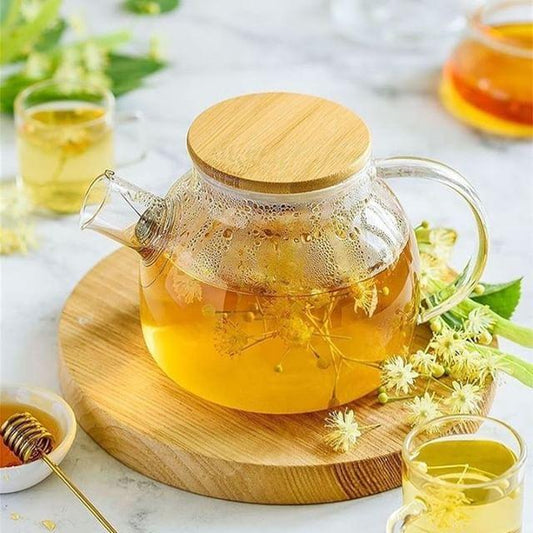 Steeping Hour — Borosilicate Glass Teapot with Bamboo Lid