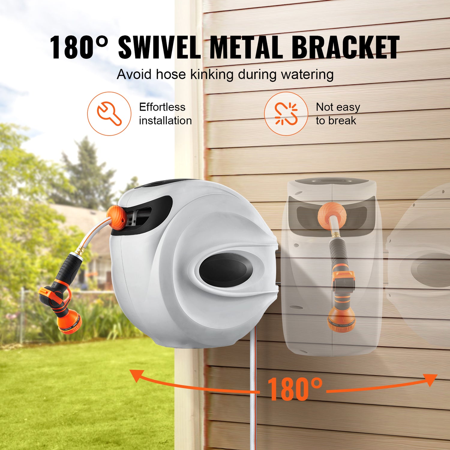Garden Reel — Wall-Mounted Retractable Water Hose