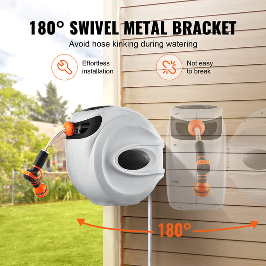 Garden Reel — Wall-Mounted Retractable Water Hose