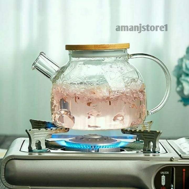 Steeping Hour — Borosilicate Glass Teapot with Bamboo Lid