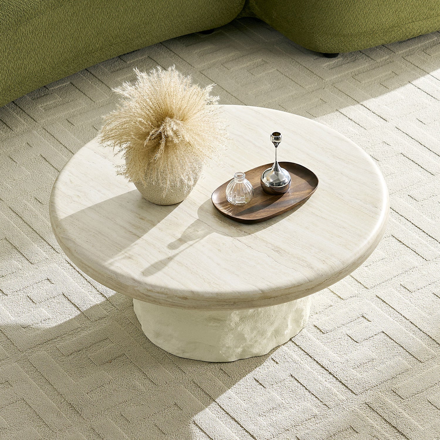 Quiet Stone — Round Fiberglass Coffee Table