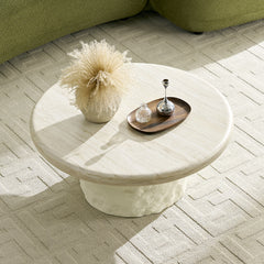 Quiet Stone — Round Fiberglass Coffee Table