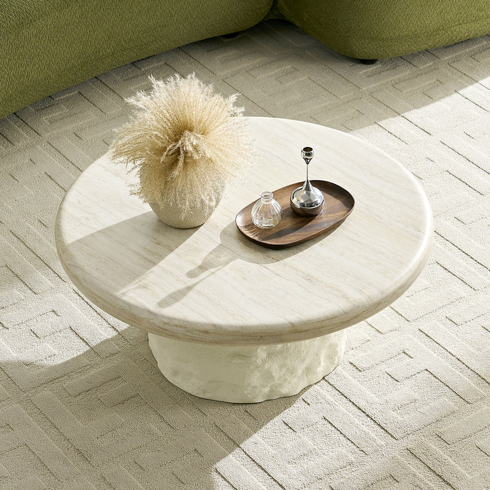 Quiet Stone — Round Fiberglass Coffee Table