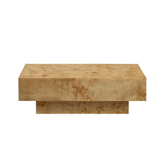 Burl & Pedestal — Mid-Century Burl Wood Coffee Table