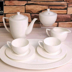 Julia Set — Porcelain Sugar Bowl & Creamer