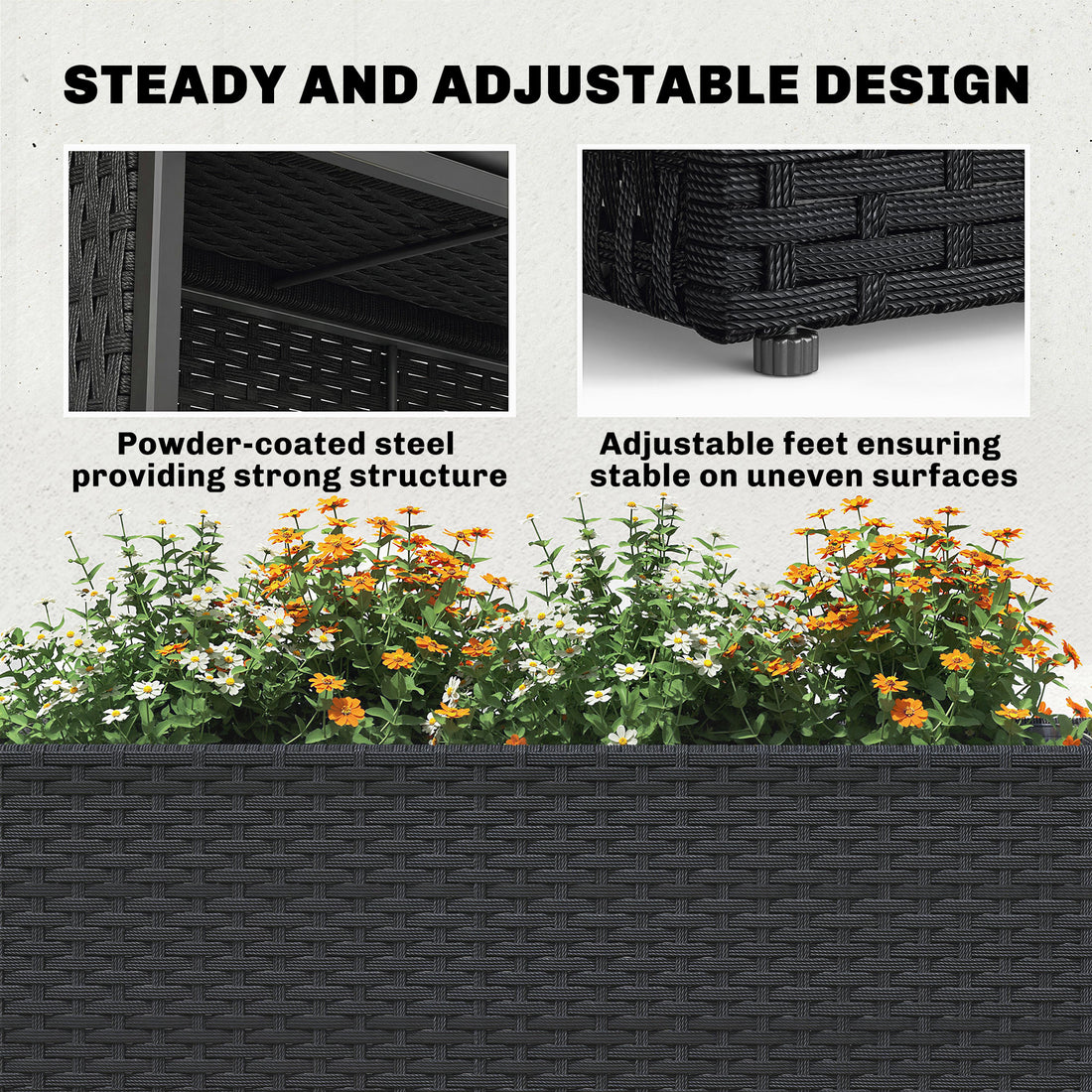 Garden Box — Tall Woven Planter with Liner