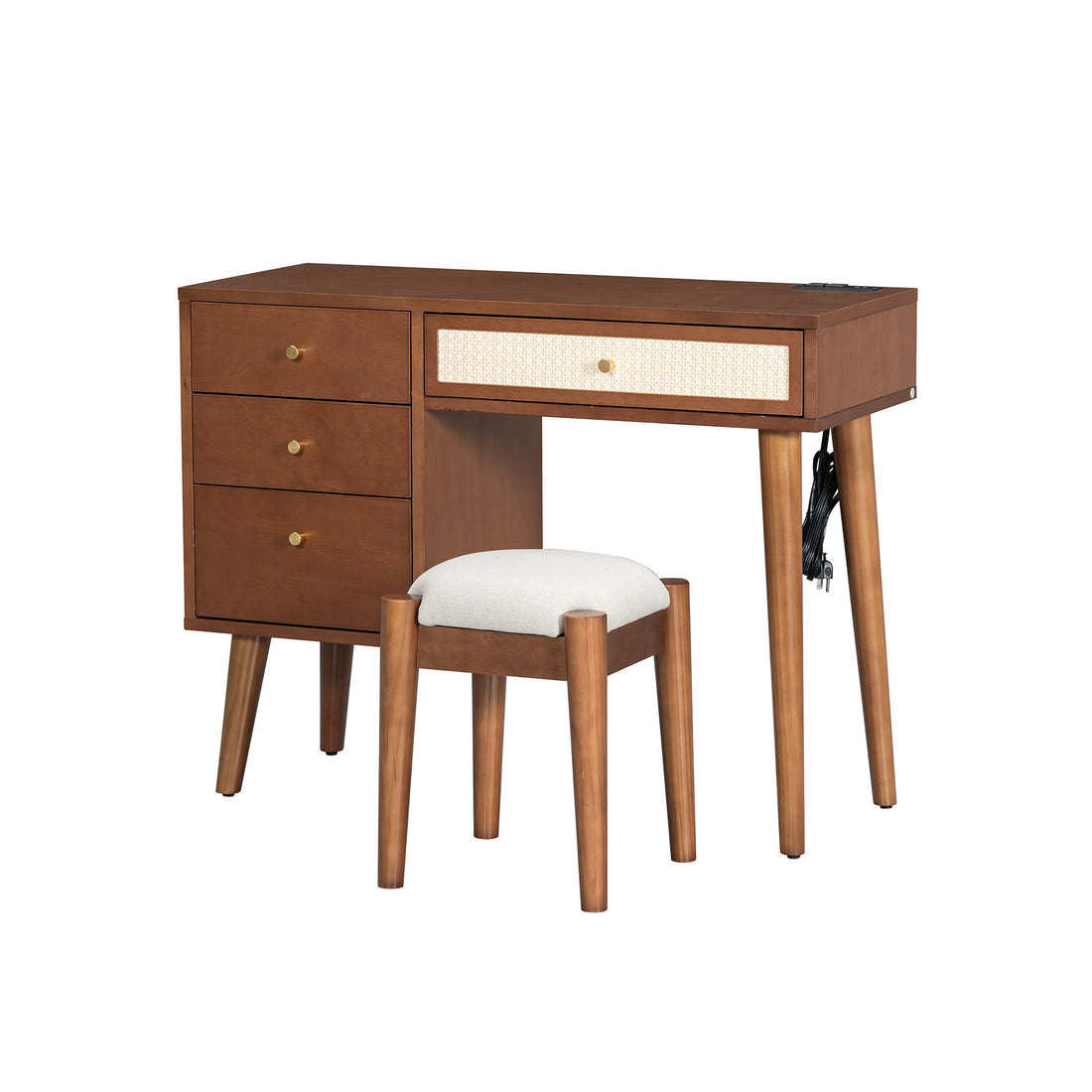 Slow Mornings — Bohemian Walnut Vanity & Stool