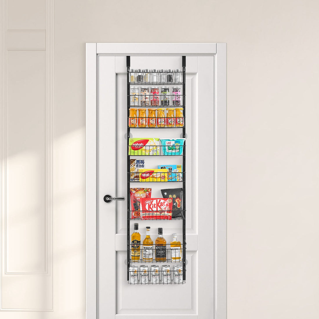 Tucked Away — 8-Tier Over-the-Door Pantry Rack