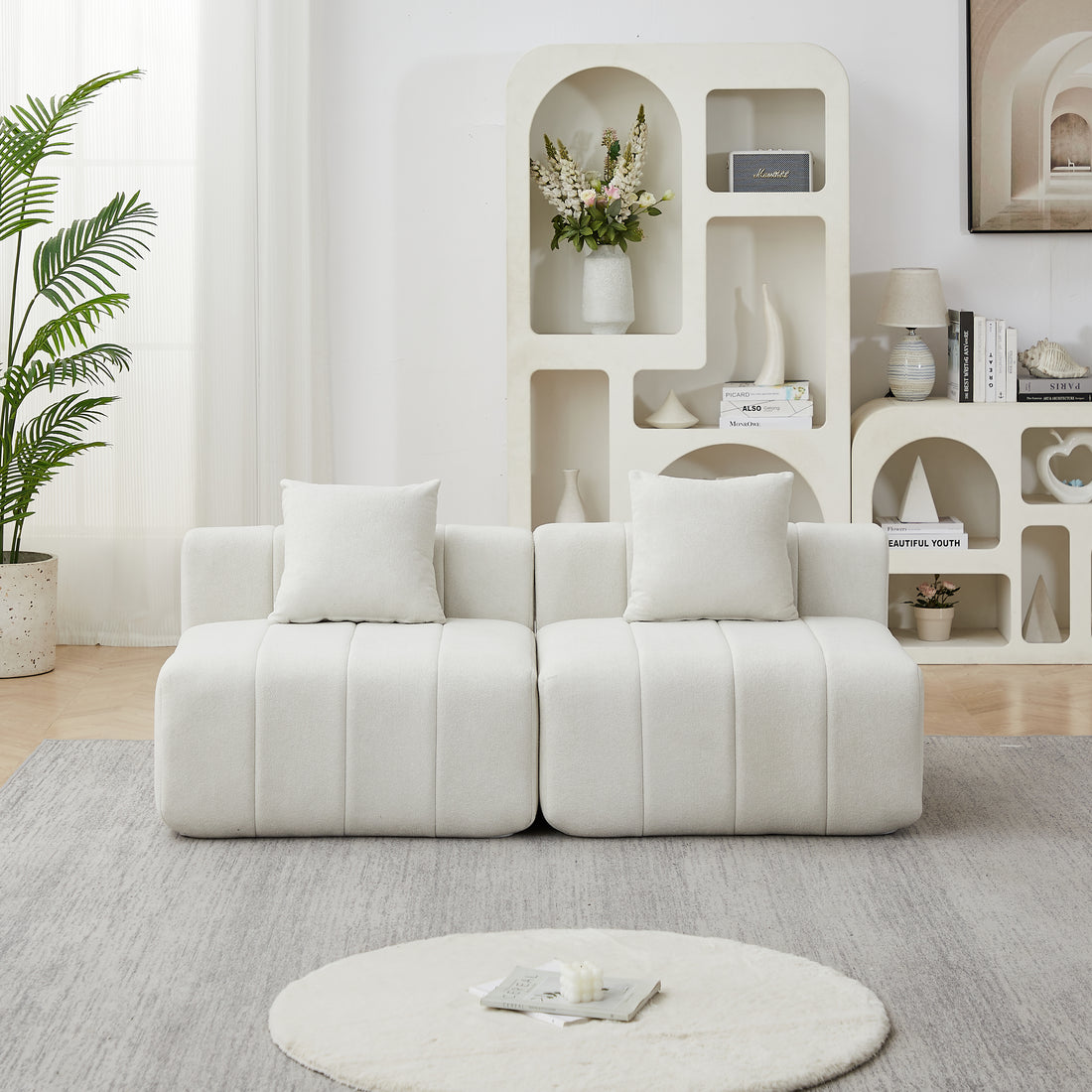 Cloud Lounge — Chenille Modular Sectional with Pillows