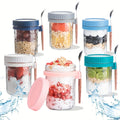 Slow Mornings — Glass Oats Jars with Spoons & Lids