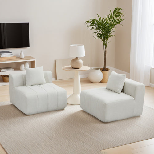 Cloud Lounge Sectional — Chenille, 2-Seat, Beige