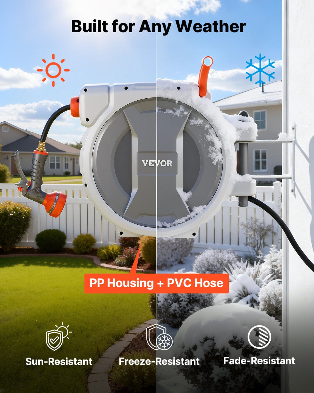 The Tidy Hose — 100 Ft Retractable Garden Reel