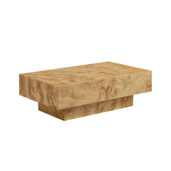 Burl & Pedestal — Mid-Century Burl Wood Coffee Table