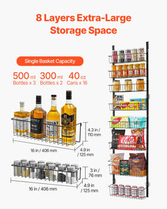 Tucked Away — 8-Tier Over-the-Door Pantry Rack