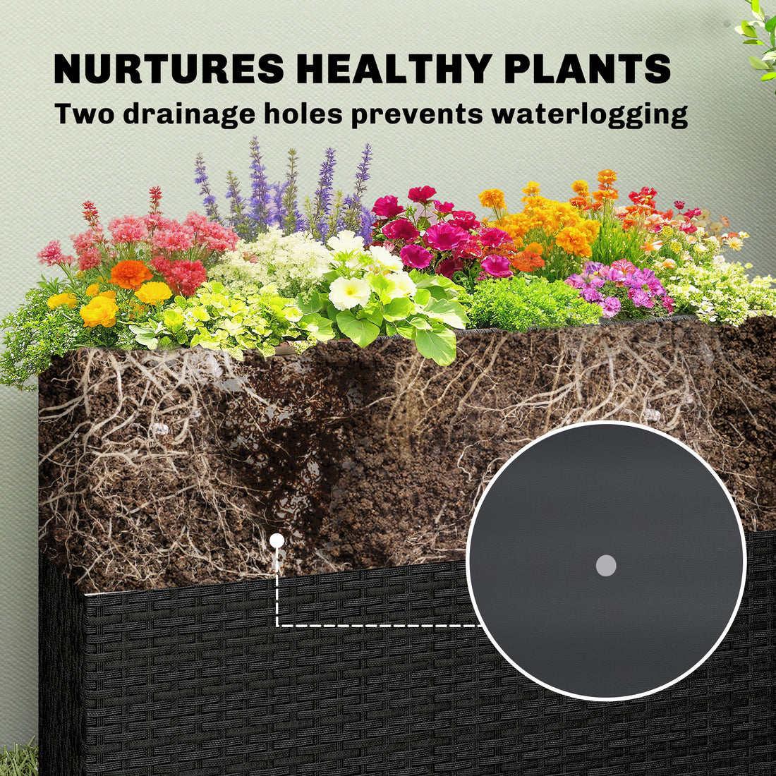 Garden Box — Tall Woven Planter with Liner