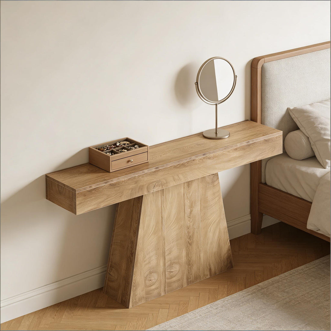 Quiet Entry — Sleek Wood Console Table