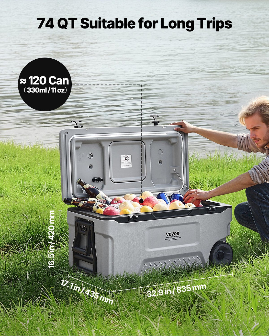Trailhead Cooler — 74 QT Insulated Wheeled Chest
