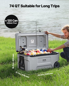 Trailhead Cooler — 74 QT Insulated Wheeled Chest