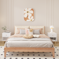 Bedside Companion — White Wooden Nightstand with Drawer
