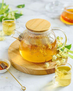 Steeping Hour — Borosilicate Glass Teapot with Bamboo Lid