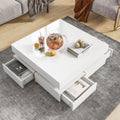 Bright Square — High-Gloss Coffee Table with 4 Drawers