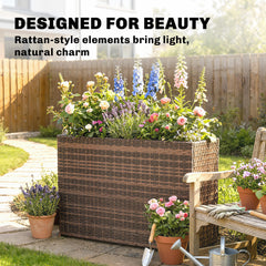 The Standing Garden — Woven Wicker Planter Box