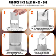 Sphere Press — Aircraft-Aluminum Ice Ball Maker