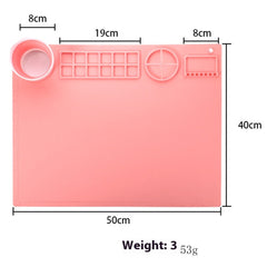 Studio Mat — Silicone Painting Surface with Bowls