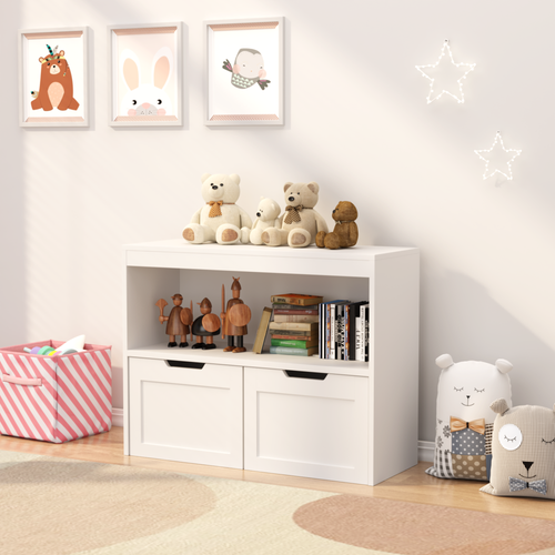 Tidy Nook Cabinet — White Book & Toy Storage, 31.5" W