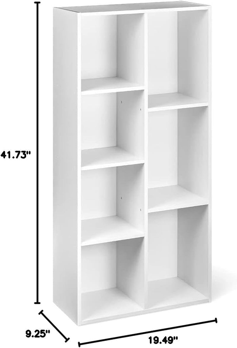 Open Stack — Seven-Cube Wood-Grain Bookcase