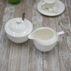 Julia Set — Porcelain Sugar Bowl & Creamer