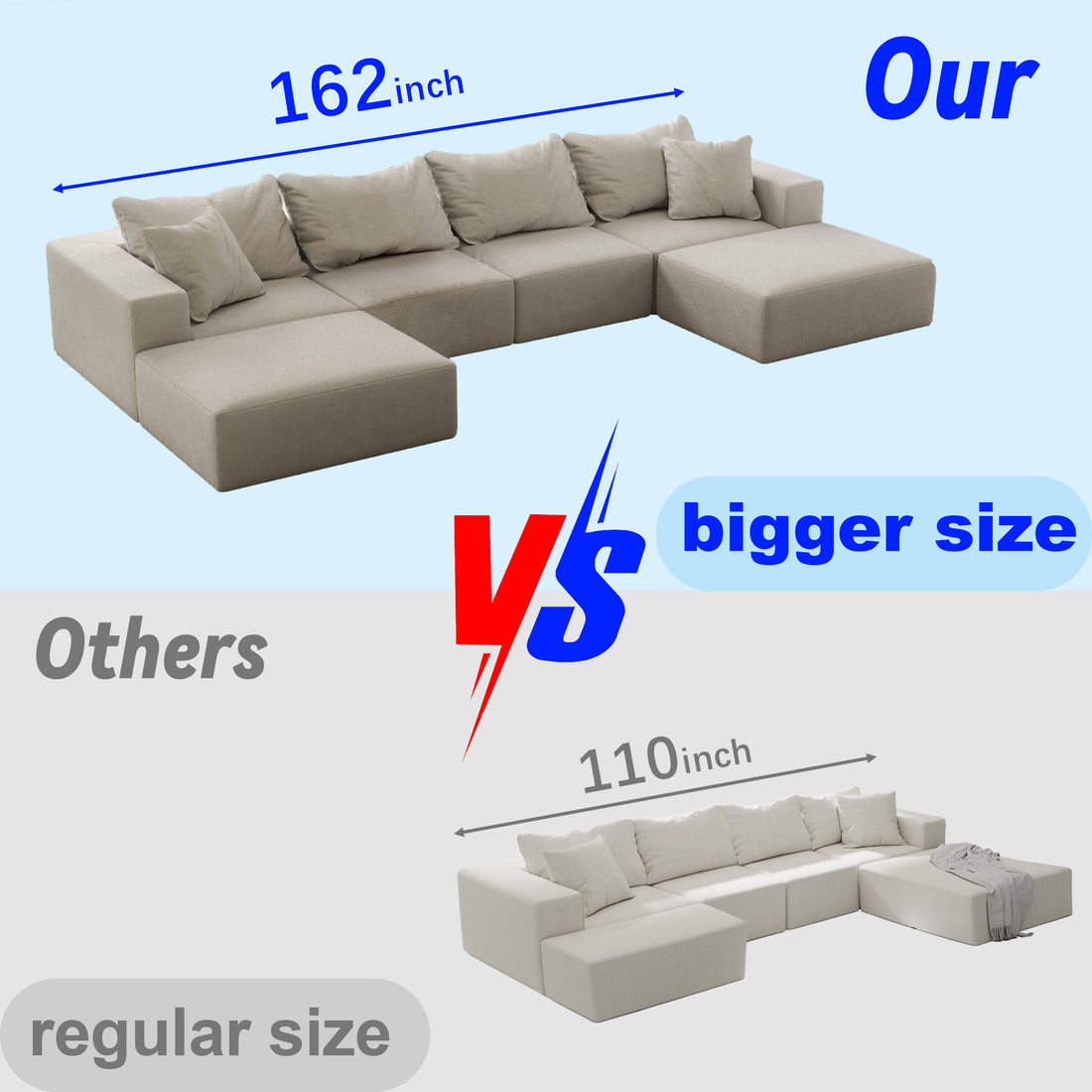 Cloud Lounge — Oversized Chenille Sectional Sofa