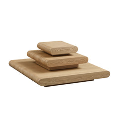 Stack & Settle — Modular Wood-Look Coffee Table