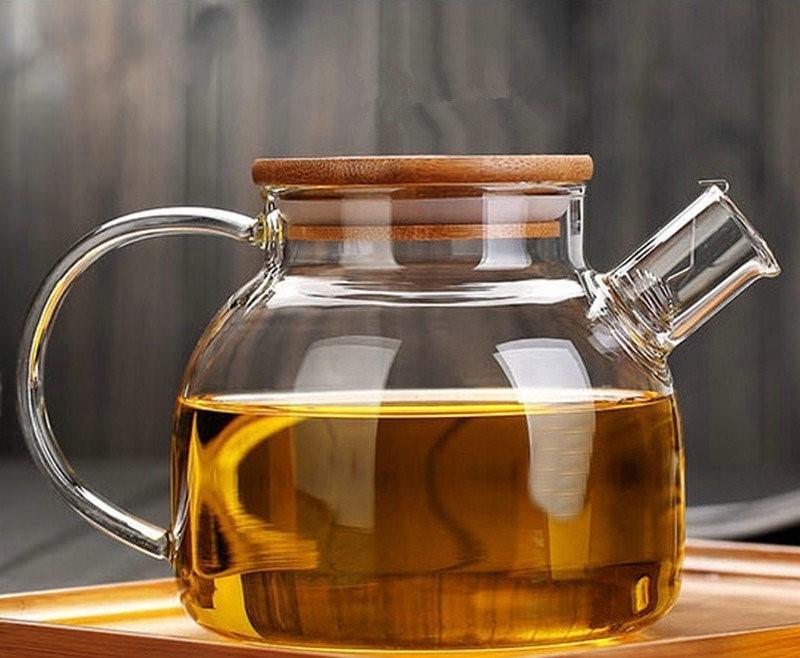 Steeping Hour — Borosilicate Glass Teapot with Bamboo Lid