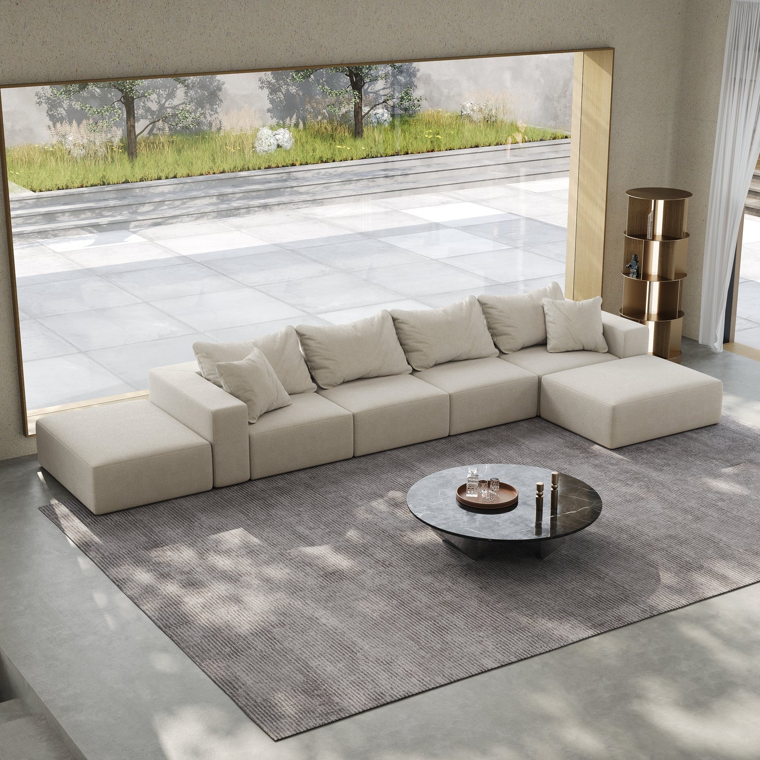 Cloud Lounge — Oversized Chenille Sectional Sofa