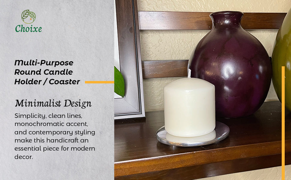 Halo Disc — Recycled Aluminum Candle Holder & Coaster