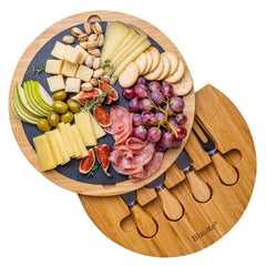 Gather Board — Round Bamboo Cheese & Charcuterie Set