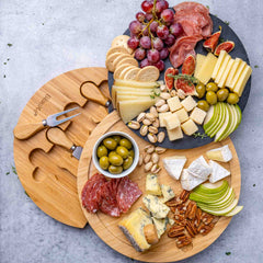 Gather Board — Round Bamboo Cheese & Charcuterie Set