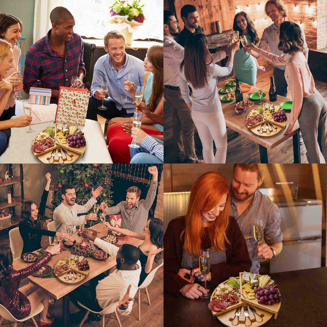 Gather Board — Swiveling Bamboo Cheese & Charcuterie Set