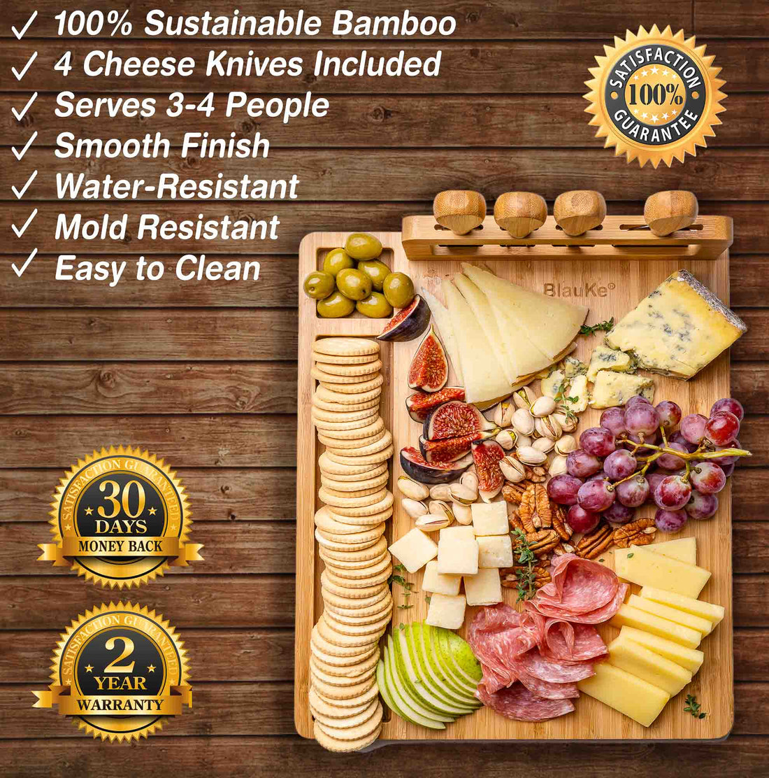 The Gathering Board — Bamboo Cheese & Knife Set