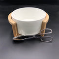 Gather Bowl — Porcelain Salad Set with Bamboo Stand