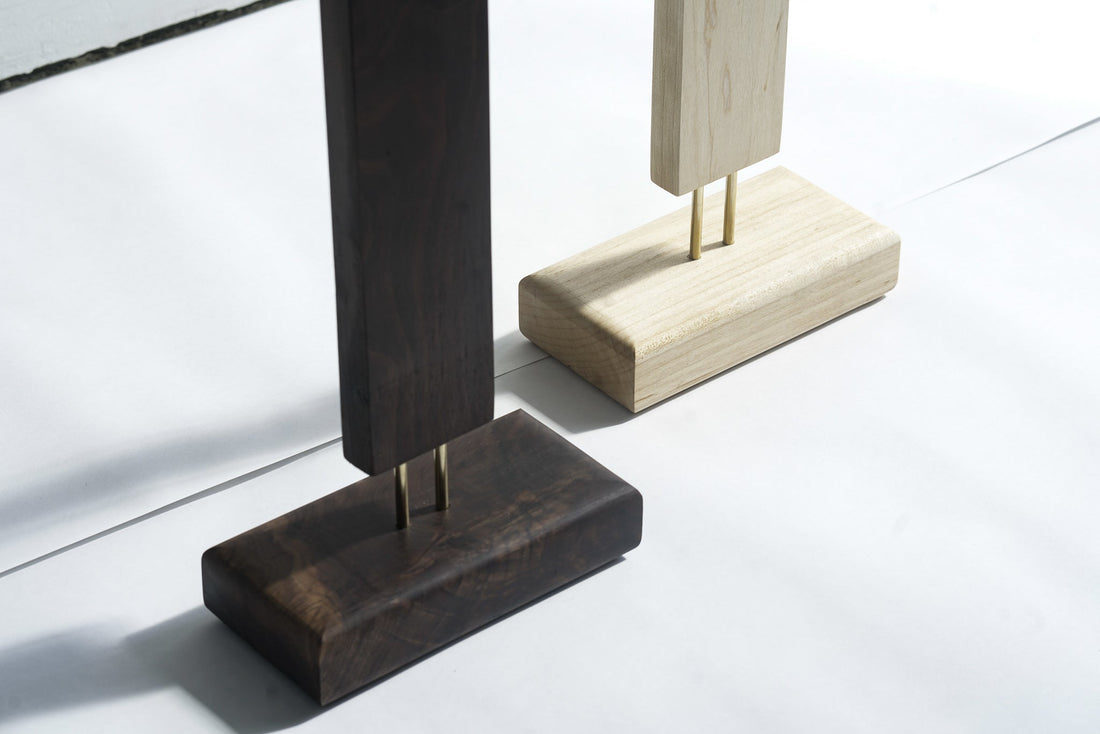 Quiet Beam — Hardwood LED Floor Lamp with Color Glow